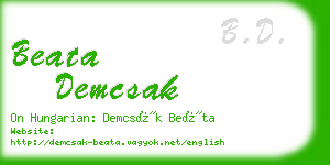 beata demcsak business card